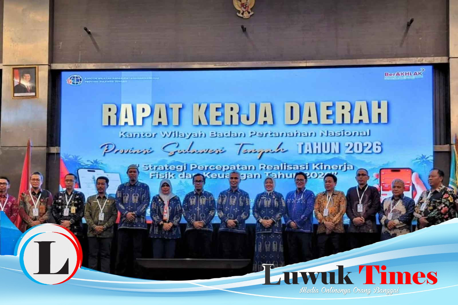 Kantor Wilayah BPN Provinsi Sulawesi Tengah menggelar Rakerda 2026