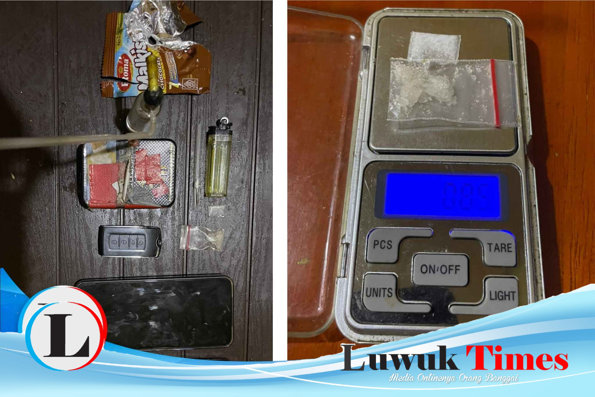 Barang bukti pelaku yang disita polisi