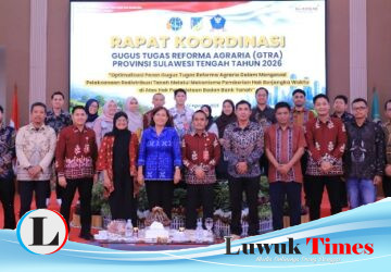 Dorong Optimalisasi Reforma Agraria, Kantah Banggai Hadiri Rakor GTRA Provinsi Sulawesi Tengah