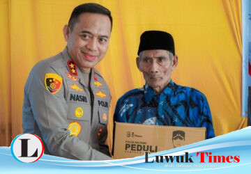 Kapolda Sulteng Salurkan Sembako di Luwuk, Bunta dan Nuhon