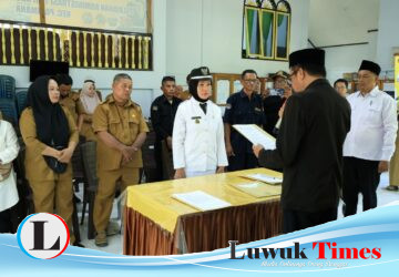 Resmi Dilantik Camat Pagimana, Meylinda Djafar Nahkodai Desa Siuna Hingga Pilkades 2027
