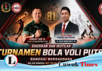 Ketua PBVSI Agus Damalante dan Dandim 1308/LB Gelar Turnamen Voli Putri Banggai Bersaudara