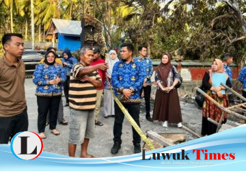 Rumah Rata Tanah Diterjang Api Subuh, Kades Nipa Kalemoan Dapat Uluran Tangan Dinsos Banggai