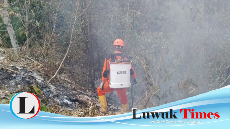 TRC BPBD Banggai Padamkan 500 Meter Persegi Karhutla di Maahas Luwuk Selatan