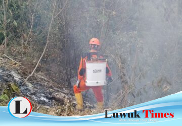 TRC BPBD Banggai Padamkan 500 Meter Persegi Karhutla di Maahas Luwuk Selatan