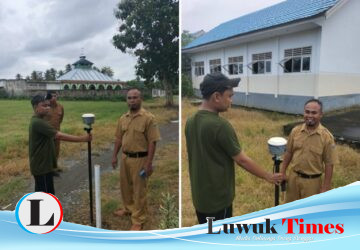 Kantah Banggai Laksanakan Pengukuran Tanah SMA Negeri 1 Batui Selatan