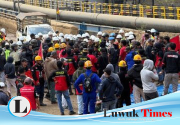 Ratusan Buruh FSPIM Pengepung PT Hengjaya Mineralindo Morowali Gelar Aksi Mogok Kerja