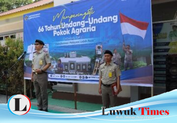 Kepala Kantah Banggai Bacakan Sambutan Menteri ATR-Kepala BPN dan Tegaskan Komitmen Transformasi, Melayani Lebih Pasti