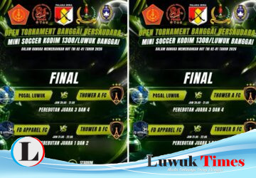 Final Open Tournament Banggai Bersaudara: Malam Ini FD Apparel FC Tantang Thower B FC