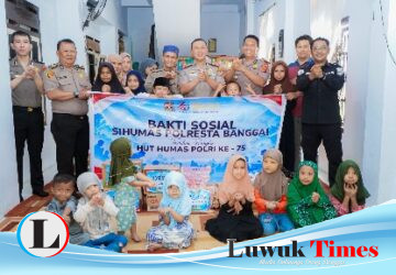 HUT Humas Polri ke-75, Kapolresta Banggai Berbagi Sembako di Dua Panti Asuhan di Luwuk
